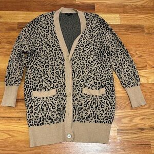 NWOT j crew leopard print cardigan